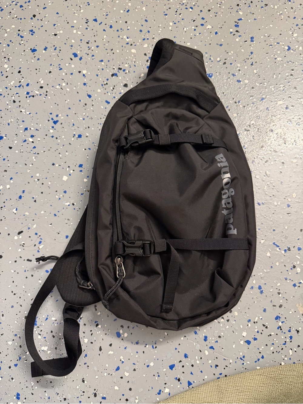 Patagonia Black Sling Bag with Subtle Logo - Men's Crossbody Pack